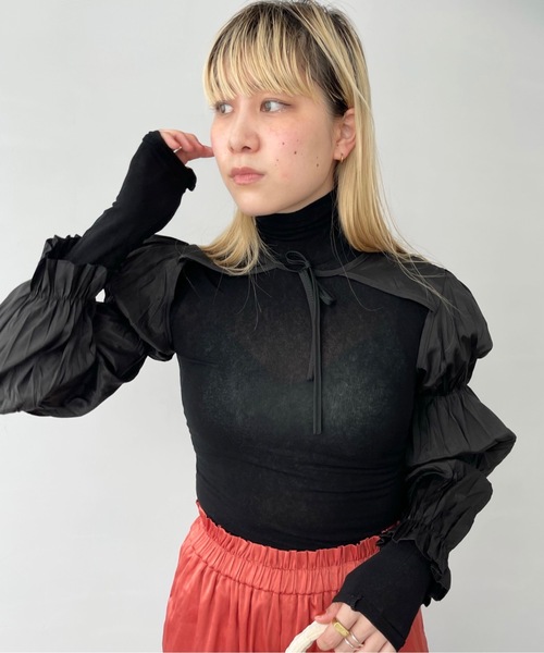 「SANSeLF」 長袖カットソー FREE ブラック レディース_画像7