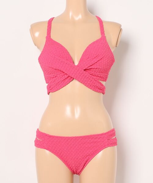 【新品】LAETITIA＊水着 LAETITIA/レリッタ 無地/リブ素材/ノンワイヤークロスビキニ