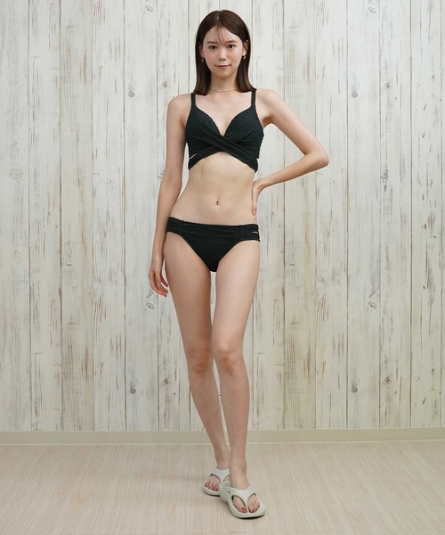 【新品】LAETITIA＊水着 LAETITIA/レリッタ 無地/リブ素材/ノンワイヤークロスビキニ
