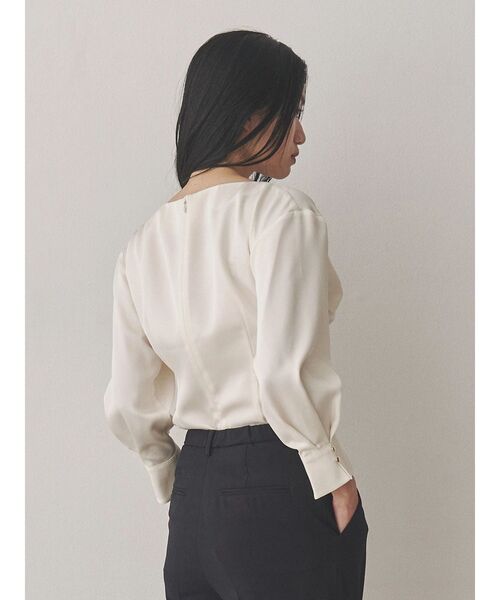 ブラウス シャツ アシメタックドレープブラウス レディース TONAL ブラウス シャツ アシメタックドレープブラウス