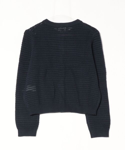 90s BANANA REPUBLIC ニットカーディガン ネイビー/TW342 BANANA REPUBLIC カーディガン FACTORY STORE オープンステッチ