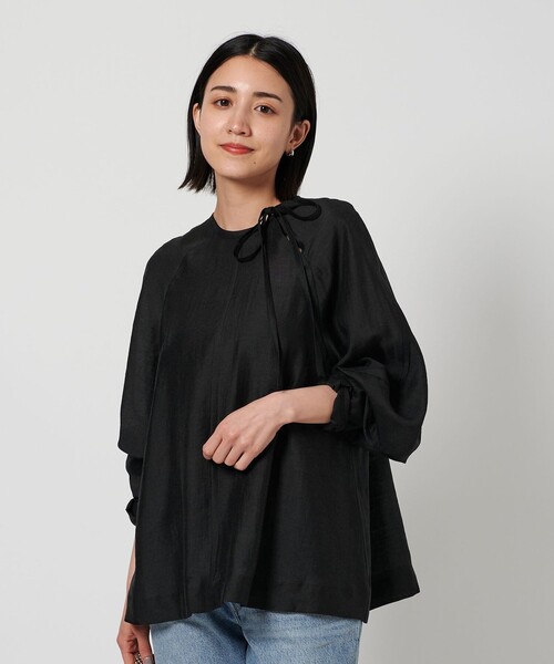 ブラウス シャツ リボンタイ ノーカラーブラウス レディース BEAUTY＆YOUTH UNITED ARROWS ブラウス シャツ リボンタイ ノー
