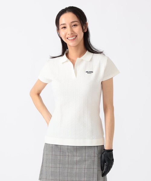 ポロシャツ ポロ PURPLE LABEL / タック編み ポロシャツ レディース