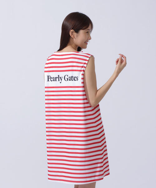 PEARLY GATES ワンピース 「PEARLY GATES」フライスPTボーダー
