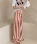 ワイドパンツ パンツ ストライプ ワイドパンツ...の詳細画像3