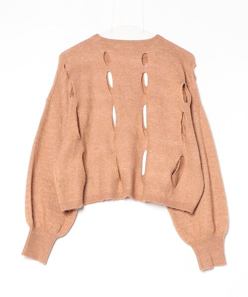 「MADEMOISELLE ROPE'」 長袖ニット 38 ベージュ レディース_画像2