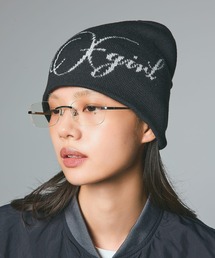 X-girl ニット帽 ニットキャップ GLITTER LOGO BEANIE