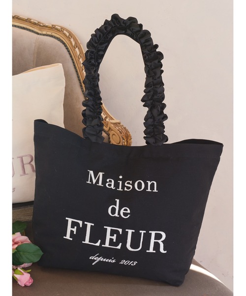 流行り の ブランド  FLEUR de Maison 「Maison ブラック FREE トートバッグ FLEUR」 バッグ