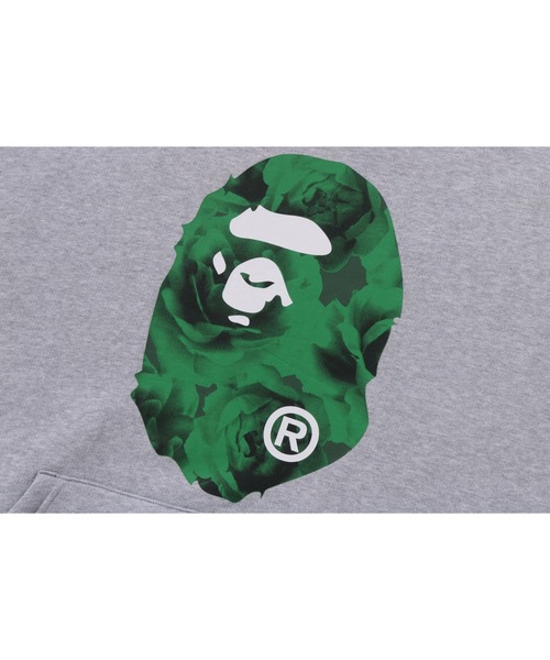 A BATHING APE パーカー FLORAL SOLID CAMO HEAD RELAXED FIT