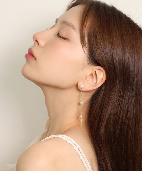 CEMO NEMO（セモネモ） ピアス バックキャッチ パール スウィング