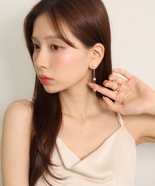 CEMO NEMO（セモネモ） ピアス バックキャッチ パール スウィング