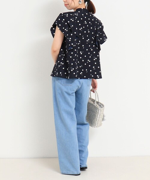 ブラウス シャツ リングドットシャツ レディース BRICK HOUSE by TOKYO SHIRT ブラウス シャツ ランダムドット