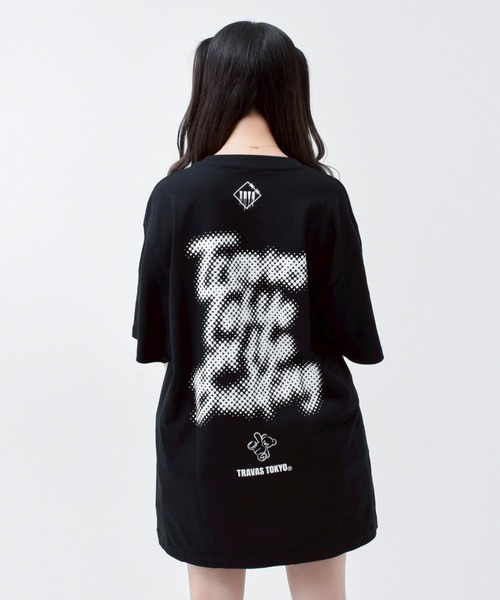 TRAVAS TOKYOトラバストウキョウ　クマプリントTシャツブラック黒 TRAVAS TOKYO（トラバストーキョー） tシャツ 「TRAVAS TOKYO/トラバス