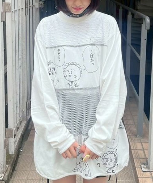 tシャツ 「コジコジ×Candy Stripper」コジコジと次郎の会話 PATHED トップス レディース メンズ