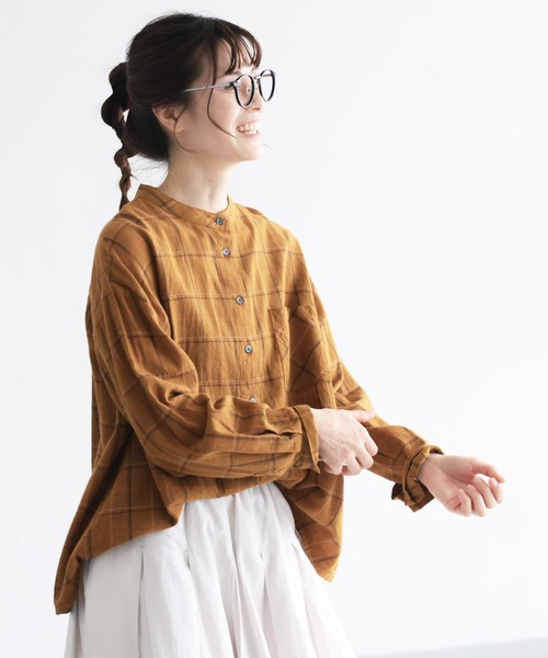 「LOEFF」 長袖ブラウス - ブラウン レディース LOEFF 「LOEFF」 長袖ブラウス - ブラウン レディース