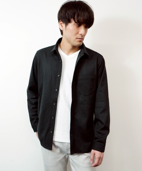 HIDEAWAYS NICOLE（ハイダウェイ ニコル） シャツ ウールライク