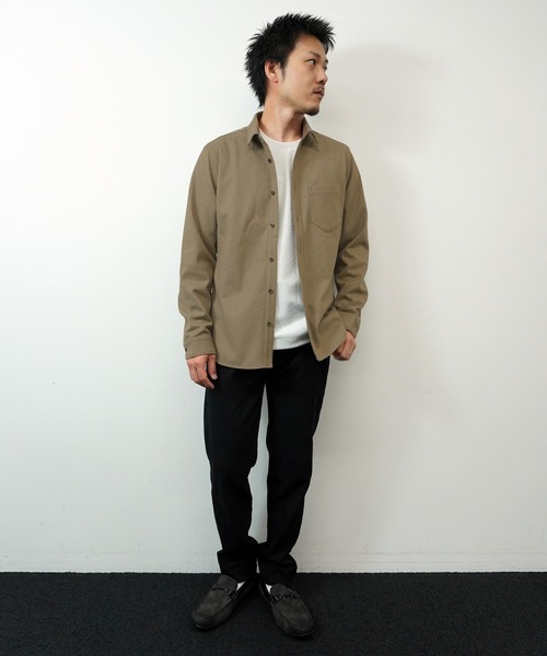 HIDEAWAYS NICOLE（ハイダウェイ ニコル） シャツ ウールライク