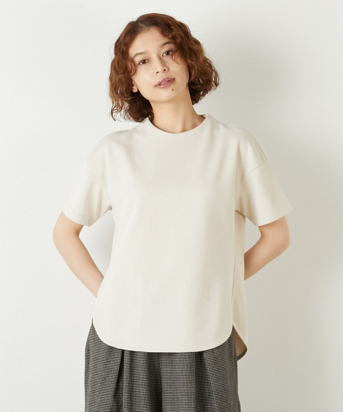 tシャツ 「LOURMARIN」コットンミニ裏毛フレンチプルオーバー レディース