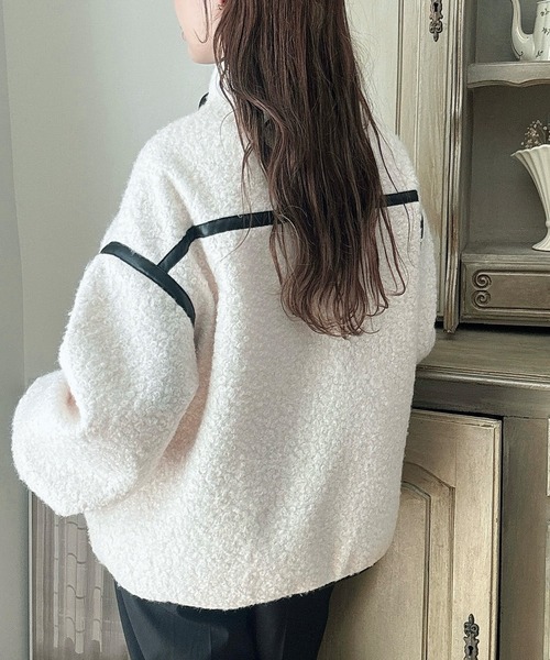 「Meiru」 ブルゾン LARGE チャコール レディース_画像5