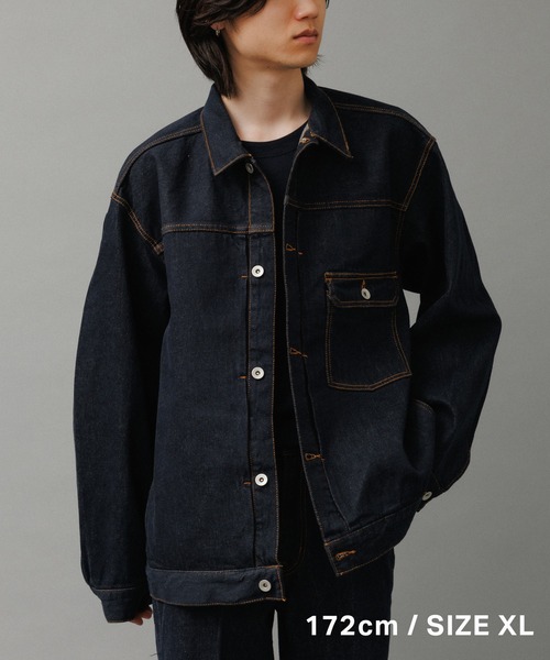 ADAM ET ROPE'（アダムエロペ） デニムジャケット gジャン ブリーチ