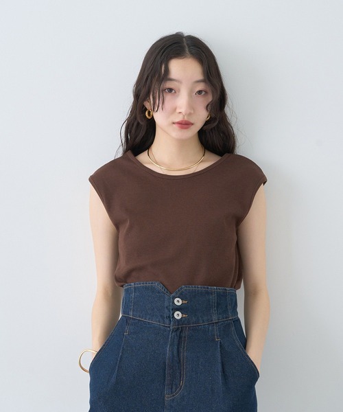 earth music&ecology タンクトップ ノースリーブ 前後2way