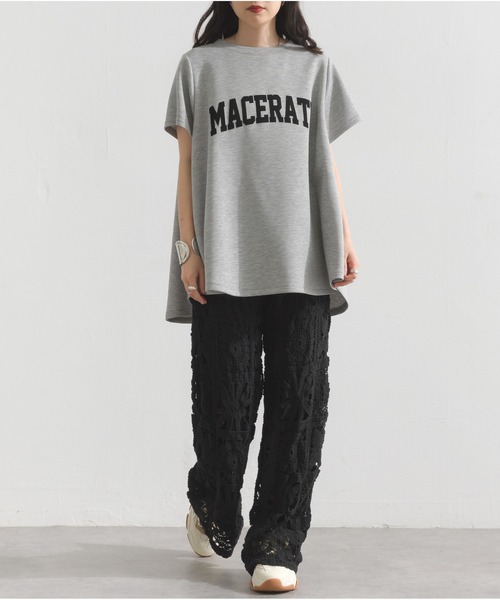 OandI（オーアンドアイ） パンツ ブロッククロシェニットパンツ
