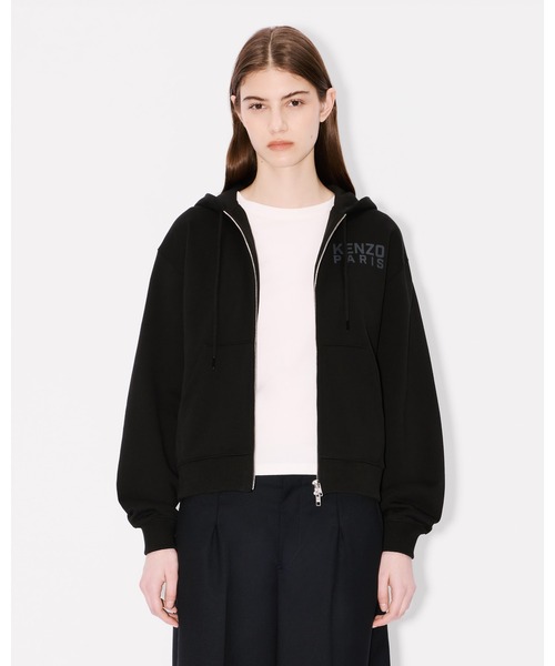 KENZO PARISジップパーカー 中古・古着通販】KENZO (ケンゾー) ジップパーカー ブラック
