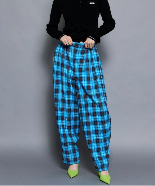MAISON SPECIAL（メゾンスペシャル） パンツ Loop Yarn Plaid Two-tuck