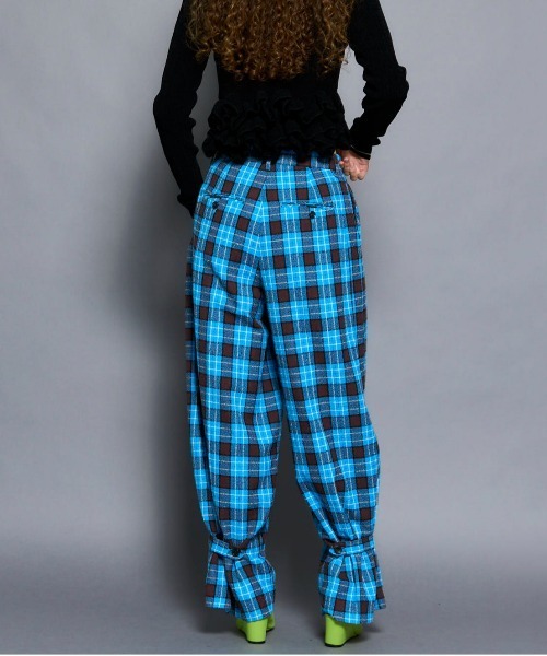 MAISON SPECIAL（メゾンスペシャル） パンツ Loop Yarn Plaid Two-tuck