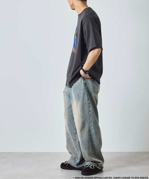 「FREAK'S STORE」 半袖Tシャツ MEDIUM チャコールグレー メンズ
