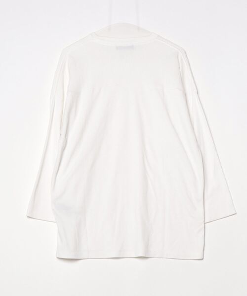 「NANO universe」 長袖Tシャツ L ホワイト メンズ