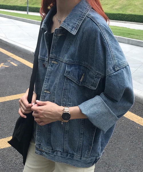 「DAY CLOSET」 デニムジャケット L ブルー レディース
