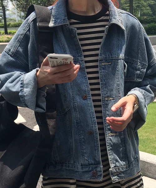 「DAY CLOSET」 デニムジャケット L ブルー レディース