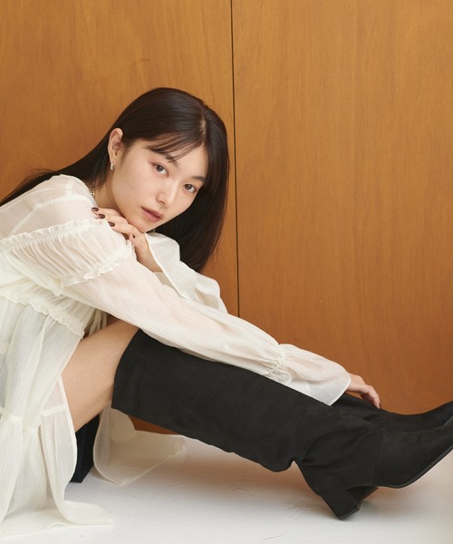 natural couture ブーツ スウェードロングブーツ レディース