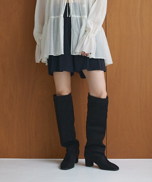 natural couture ブーツ スウェードロングブーツ レディース