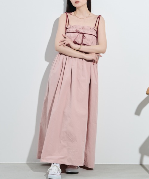 「paravion」 キャミソールワンピース FREE アイボリー レディース_画像3