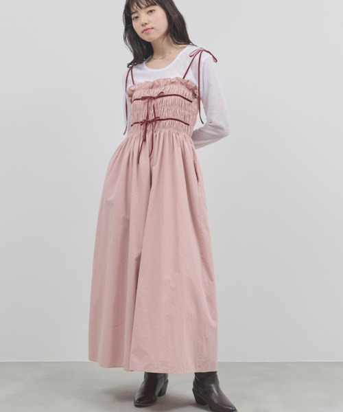 「paravion」 キャミソールワンピース FREE アイボリー レディース_画像5