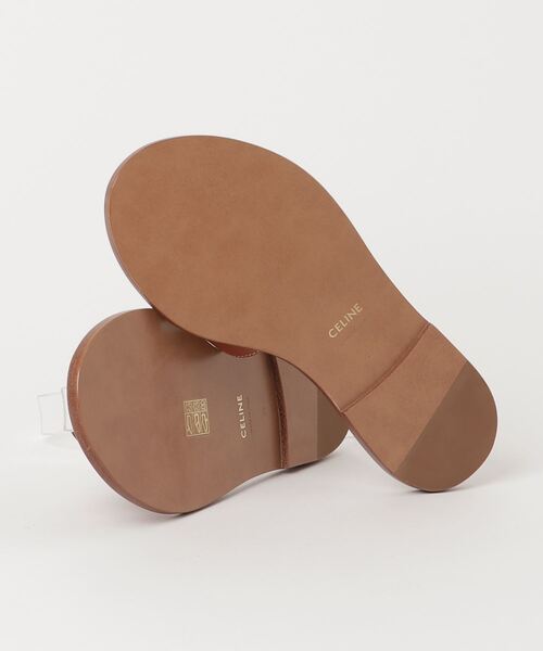 CELINE サンダル　37サイズ　ブラウン CELINE（セリーヌ） フラットサンダル 37 ブラウン レディース