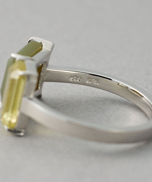 ete（エテ） 指輪 リング 「タイル」 マルチクォーツ/レモンクォーツ