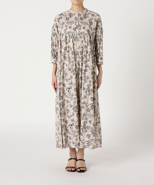 「B.C STOCK」 「Simplicite」半袖ワンピース FREE ベージュ レディース_画像3