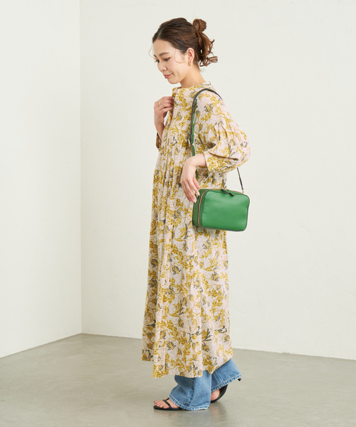 「B.C STOCK」 「Simplicite」半袖ワンピース FREE ベージュ レディース_画像4