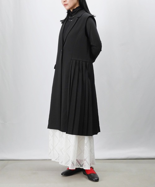 新品未使用　プリーツプリーズ ロングジレ LADY LUCK LUCA ベスト ジレ LC/LLL プリーツロングジレ レディース