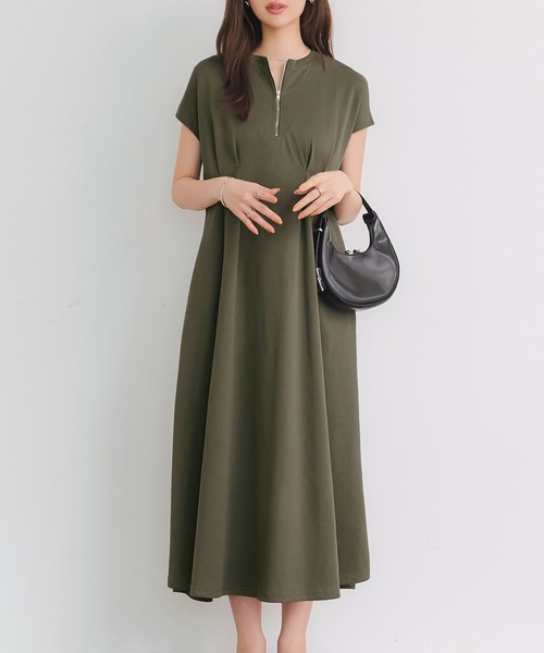 「KOBE LETTUCE」 半袖ワンピース M モカ レディース_画像7