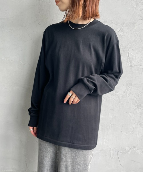 Hanes tシャツ 「HANES/ヘインズ」 1P KURO クルーネックロング