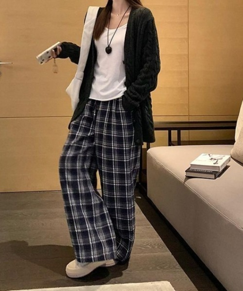 パンツ waist race check pants レディース : ZOZOTOWN Yahoo!店