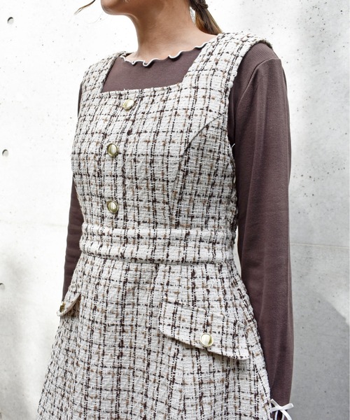 FUN ジャンパースカート ツイードジャンスカ : ZOZOTOWN Yahoo!店