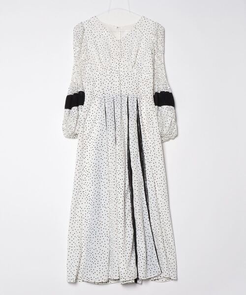 Her lip to ドット柄長袖ワンピース S ホワイト レディース : ZOZOTOWN