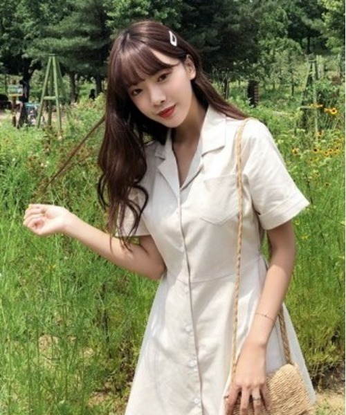 「SONA」 シャツワンピース FREE ライトベージュ レディース_画像7