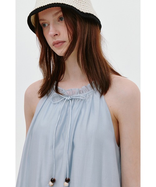 Fano Studios」 ノースリーブワンピース S ライトブルー レディース