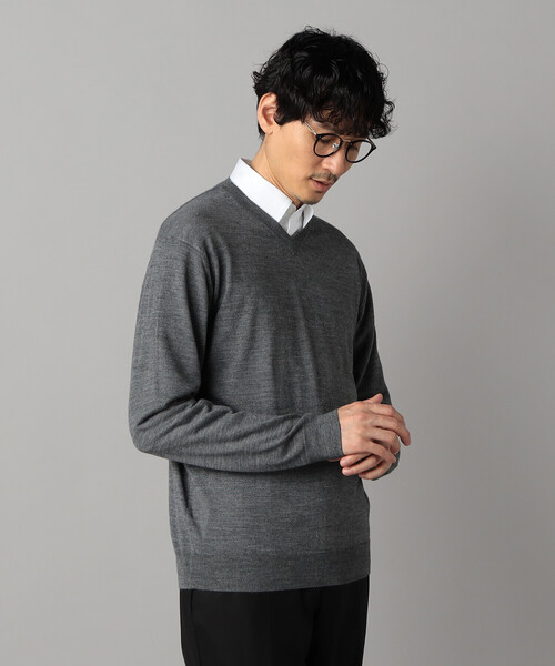 コムサ・メン（COMME CA MEN）/「FILIVIVI」天竺Vネックニット COMME CA MEN（コムサメン） セーター ニット 「FILIVIVI」天竺Vネック